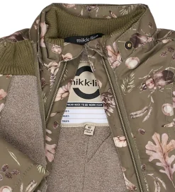 Vinterjakke - Recycled - Burnt Olive m. Print|Mikk-Line Online
