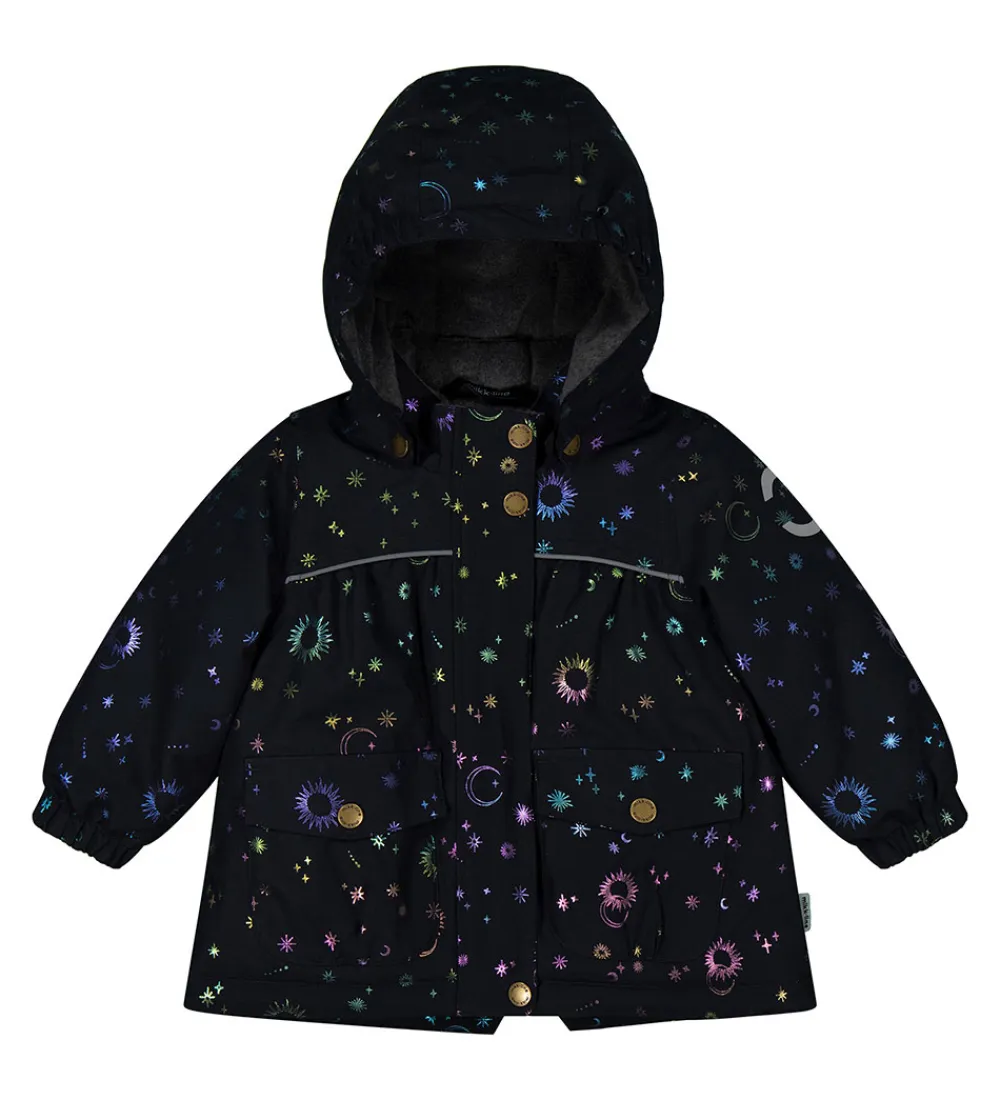 Vinterjakke - Recycled - Dark Navy m. Print|Mikk-Line Sale