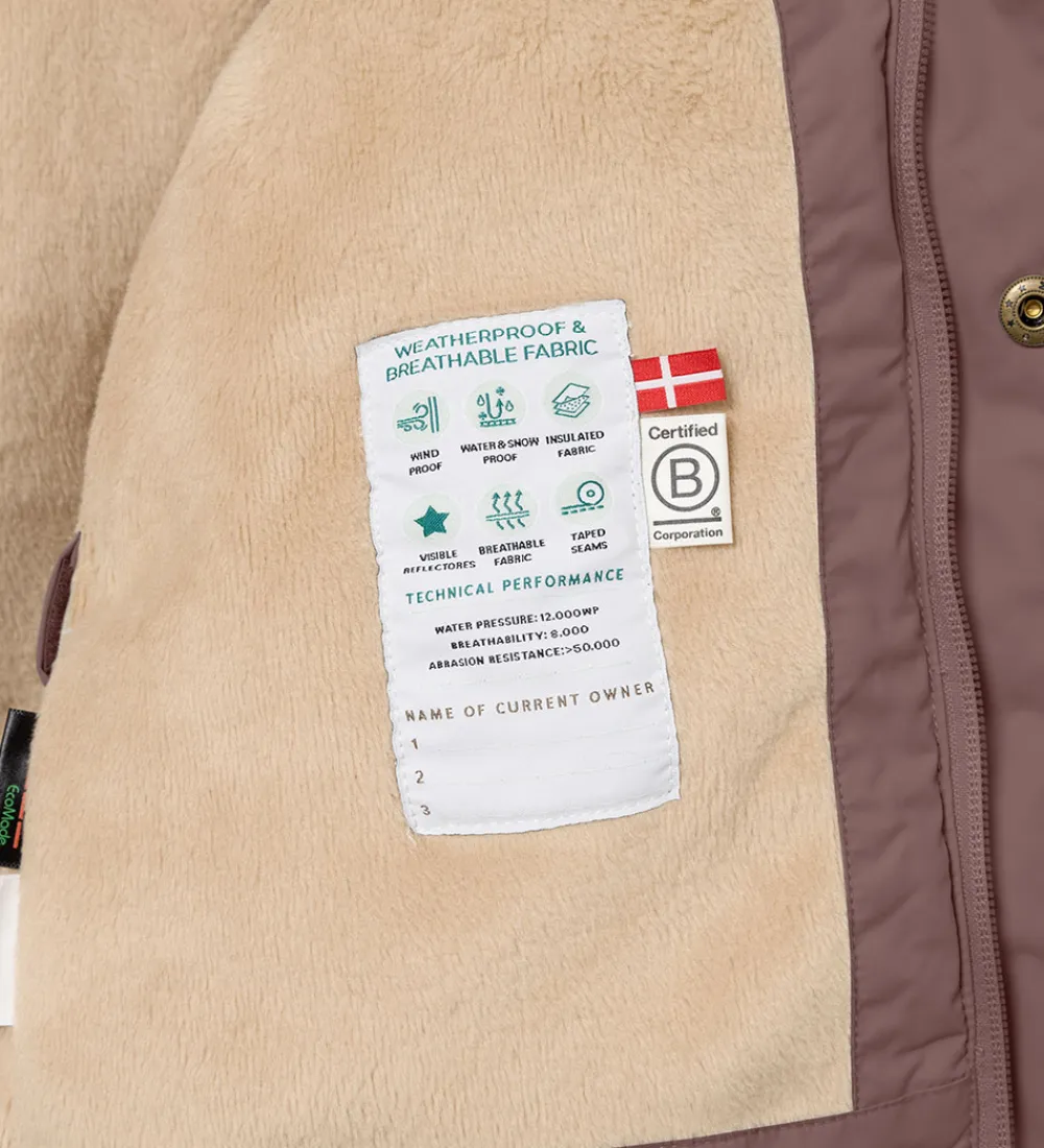 Vinterjakke - MatWally Fleece - Peppercorn Plum|Mini A Ture