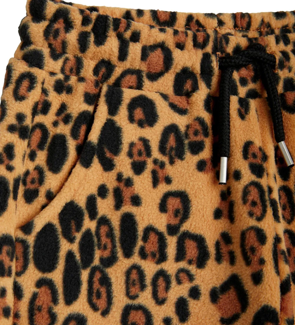 Fleecebukser - Leopard - Beige|Mini Rodini Online