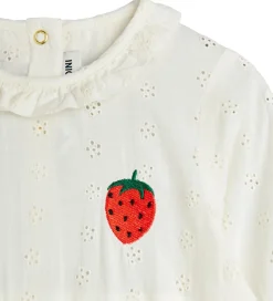Heldragt - Strawberry Schiffli - Hvid|Mini Rodini New