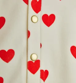 Heldragt - Velour - Hearts - Hvid|Mini Rodini