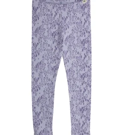 Leggings - Leopard - AOP - Purple|Mini Rodini Sale