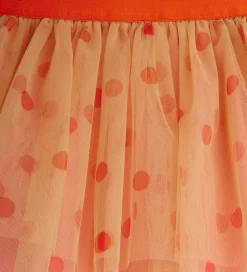 Nederdel - Tyl - Pink m. Prikker|Mini Rodini Clearance