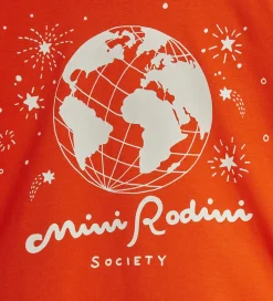 T-shirt - Society - Rød|Mini Rodini Online