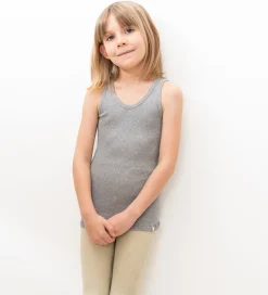 Top - Rib - Silke/Bomuld - Billund - Grey Melange|Minimalisma New