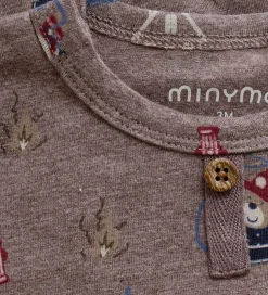 Body l/æ - Dark Brown Melange|Minymo Clearance