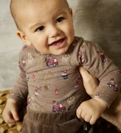 Body l/æ - Dark Brown Melange|Minymo Clearance