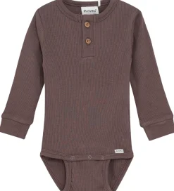 Body l/æ - Rib - Modal/Bomuld - Chocolate Chip|Minymo Clearance