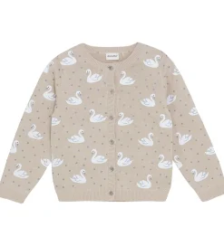 Cardigan - Strik - AOP - Smoke Gray|Minymo New