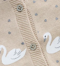 Cardigan - Strik - AOP - Smoke Gray|Minymo New