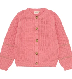 Cardigan - Strik - Rib - Strawberry Ice|Minymo Clearance