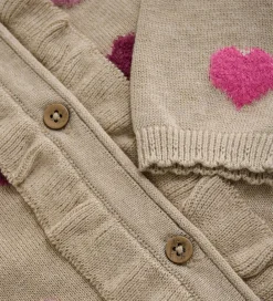 Cardigan Knit - Beige Melange|Minymo Sale