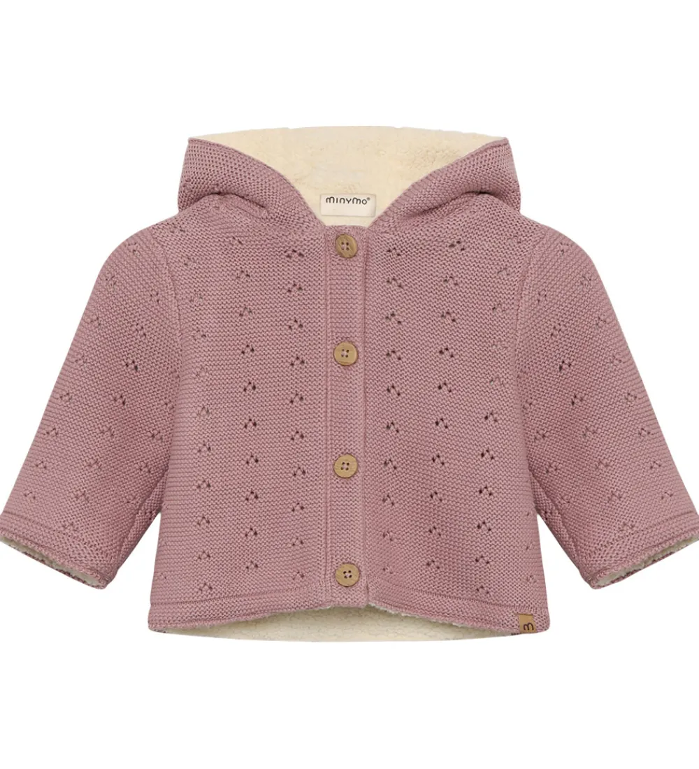 Cardigan m. Teddy - Woodrose|Minymo Outlet