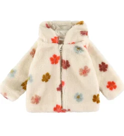 Fleecejakke - Sandshell m. Blomster|Minymo Online