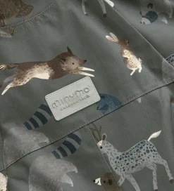 Flyverdragt - Dark Gull Grey m. Print|Minymo Clearance