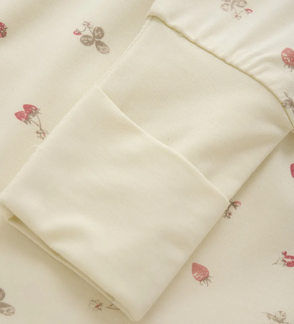 Natdragt - Viskose - Strawberry Ice m. Jordbær|Minymo Outlet