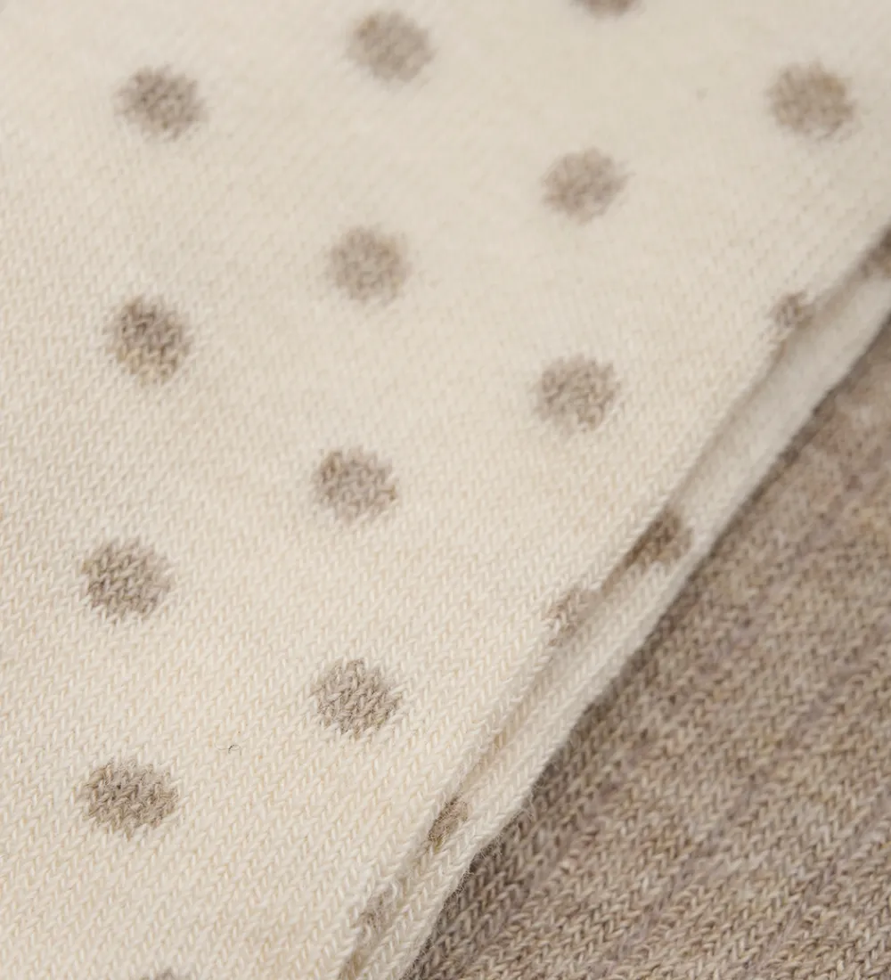 Strømpebukser - 2-pak - Simply Taupe|Minymo Outlet