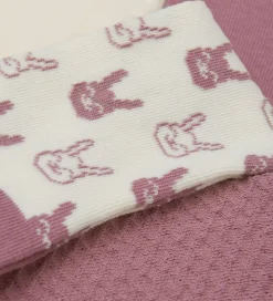 Strømpebukser - 2-Pak - Orchid Haze m. Mønster|Minymo Outlet