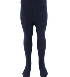 Strømpebukser - 2-Pak - Solid Rib - Total Eclipse|Minymo Online