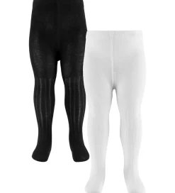 Strømpebukser - 2-pak - Rib - Noos - Black|Minymo New