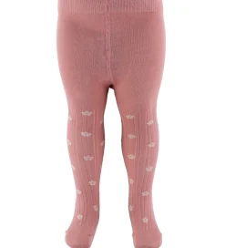 Strømpebukser - 2-pak - Ash Rose m. Blomster|Minymo Sale