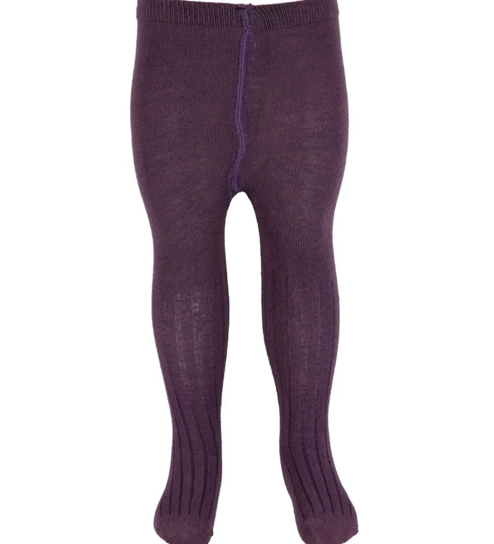 Strømpebukser - Uld - Rib - 2-Pak - Orchid Haze|Minymo New