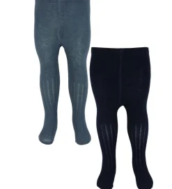 Strømpebukser - Uld - 2-Pak - Dark Navy|Minymo