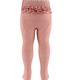 Strømpebukser m. Blonder - Rose Cloud|Minymo Best