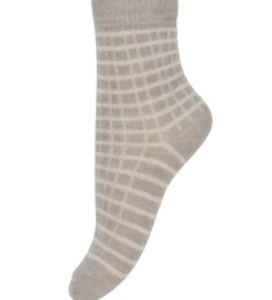 Strømper - 5-pak - Gråmeleret/Beige m. Print|Minymo Clearance