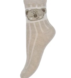 Strømper - 2-pak - Silver Mink m. Print|Minymo New