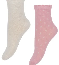 Strømper - 5-pak - Wild Rose/Lilla/Hvid m. Prikker|Minymo Best