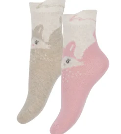 Strømper - 2-pak - Wild Rose m. Dådyr|Minymo Best
