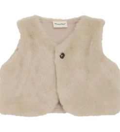 Vest - Imiteret Pels - Smoke Gray|Minymo Hot