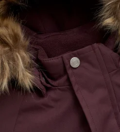 Vinterjakke - Catawba Grape m. Flæser|Minymo