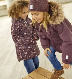 Vinterjakke - Catawba Grape m. Flæser|Minymo