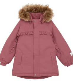 Vinterjakke - Withered Rose m. Flæser|Minymo Outlet