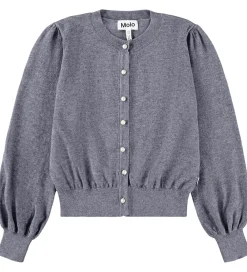Cardigan - Strik - Uld/Bomuld - Guinevere - Grey Melange|Molo Discount