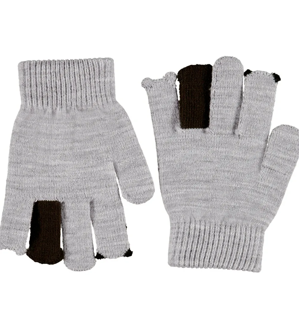 Handsker - Strik - Kaapo - Grey Melange m. Dyr|Molo Best