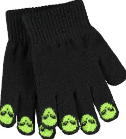 Handsker - Strik - Kaapo - Sort m. Aliens|Molo Sale