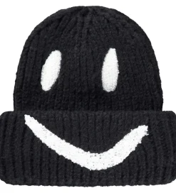 Hue - Strik/Rib - Kim - Sort m. Smiley|Molo Outlet