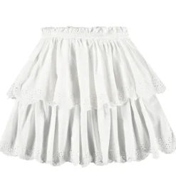 Nederdel - Brianna - Crisp White m. Hulmønster|Molo Online