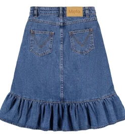 Nederdel - Denim - Belinda - Mid Blue Denim|Molo Sale