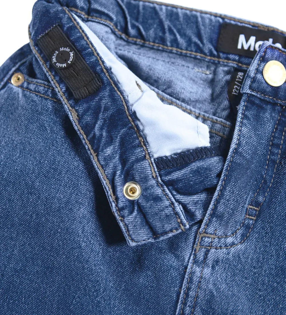 Nederdel - Denim - Belinda - Mid Blue Denim|Molo Sale