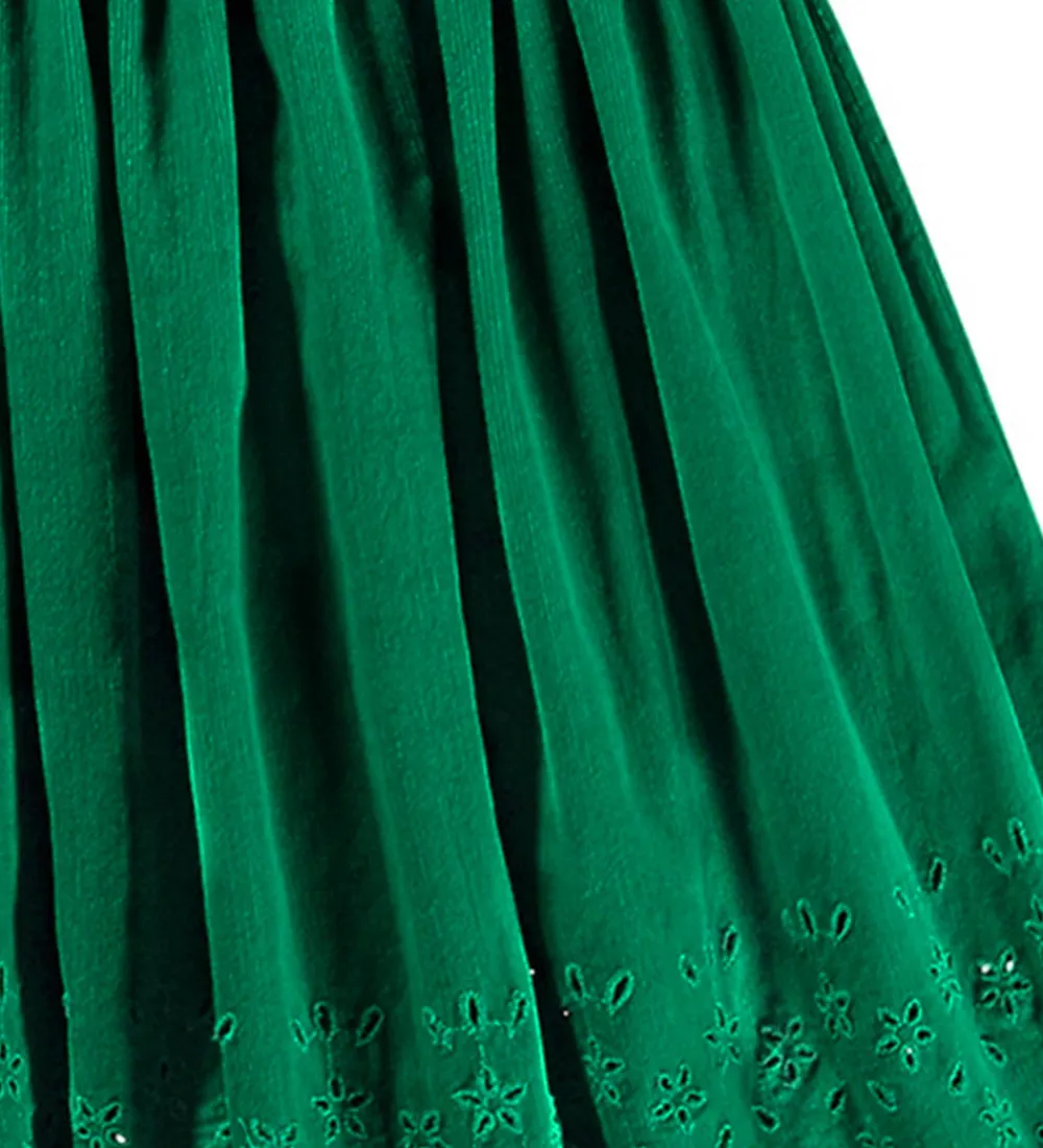 Nederdel - Fløjl - Bellis - Sporting Green|Molo Hot