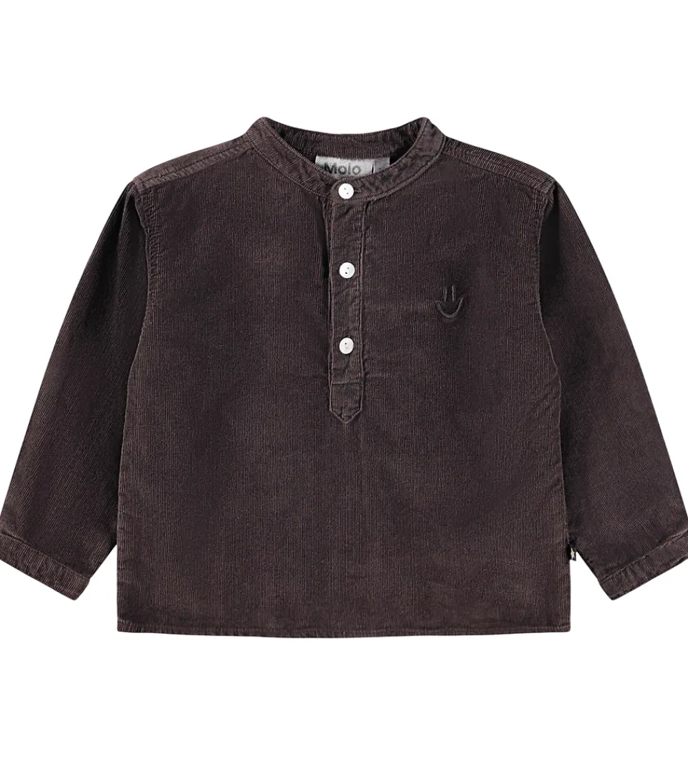 Skjorte - Fløjl - Enoz - Dark Cocoa|Molo Best