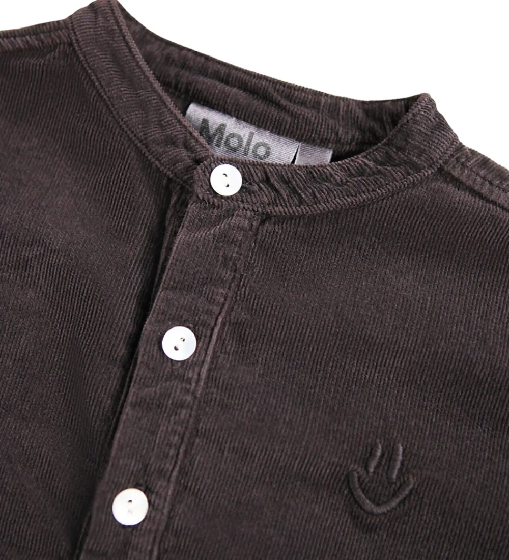 Skjorte - Fløjl - Enoz - Dark Cocoa|Molo Best