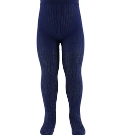 Strømpebukser - Glitter Rib - Warm Blue|Molo Hot