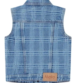 Vest - Denim - Hertha - Washed Check|Molo Best
