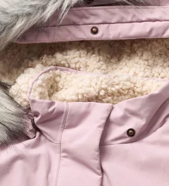 Vinterfrakke - Peace - Blue Pink m. Imiteret Pels|Molo Outlet